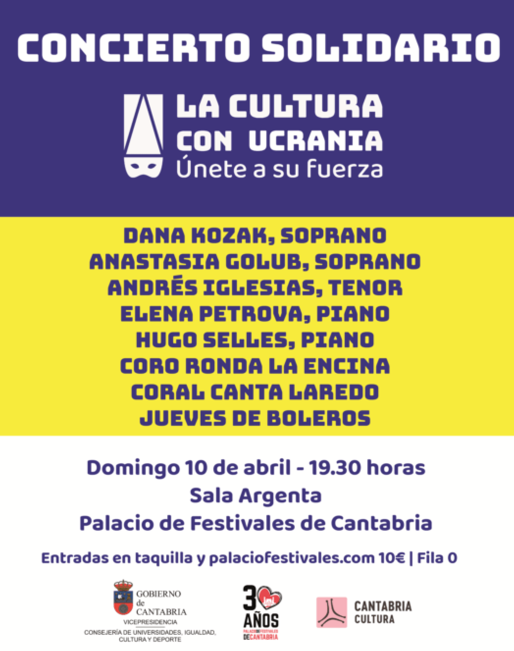 Concierto Solidario con Ucrania en el Palacio de Festivales @PFCantabria el 10 de abril 6 concierto solidario ucrania